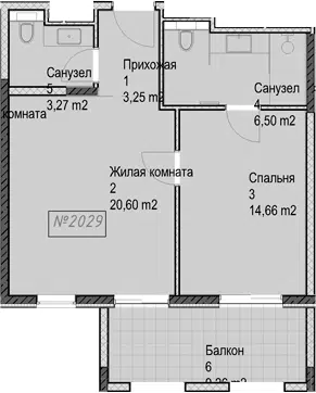 Планировка 2Е-к.кв