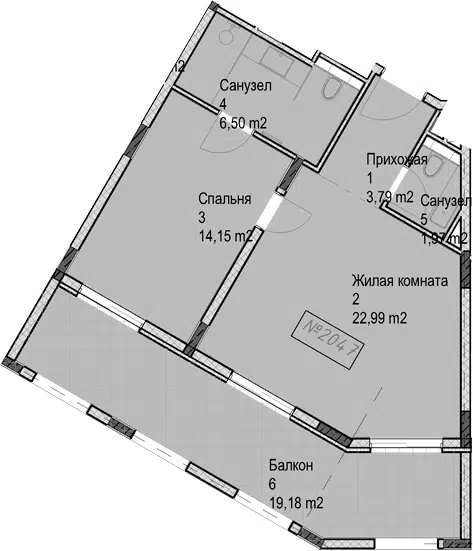 Планировка 2Е-к.кв
