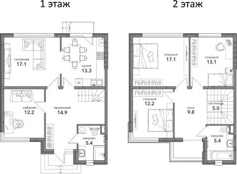 Планировка Таунхаусы