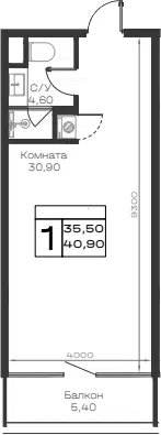 Планировка Студии
