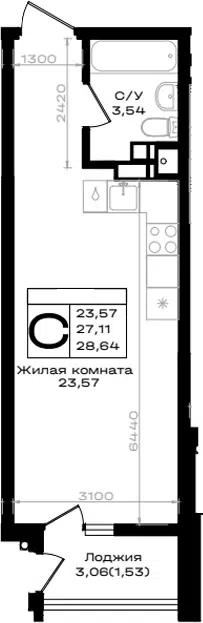 Планировка Студии