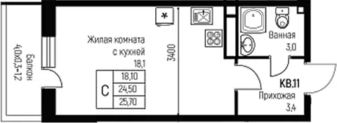Планировка Студии