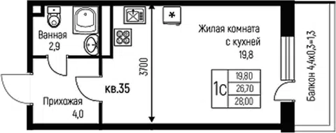 Планировка Студии