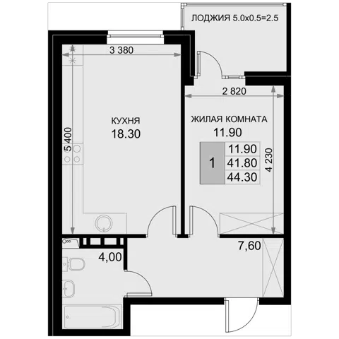 Планировка 2Е-к.кв