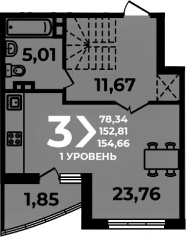 Планировка 4Е-к.кв