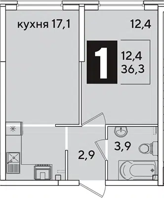 Планировка 2Е-к.кв