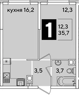 Планировка 2Е-к.кв