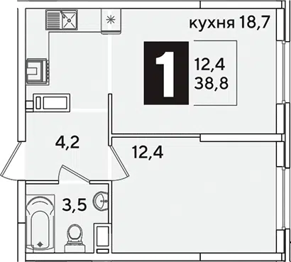 Планировка 2Е-к.кв