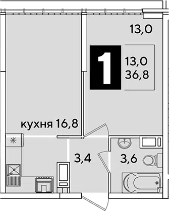 Планировка 2Е-к.кв