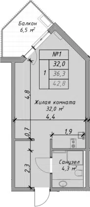 Планировка Студии