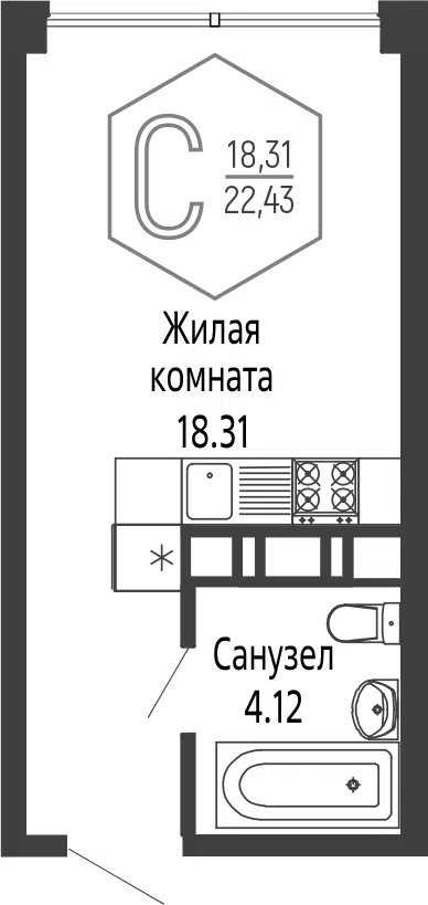 Планировка Студии