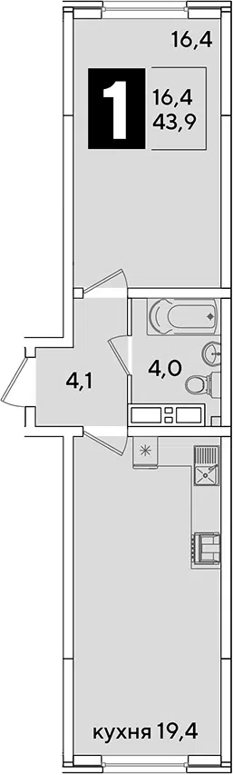 Планировка 2Е-к.кв