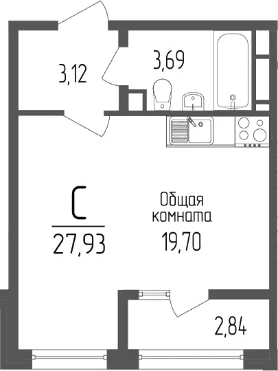 Планировка: Студии
