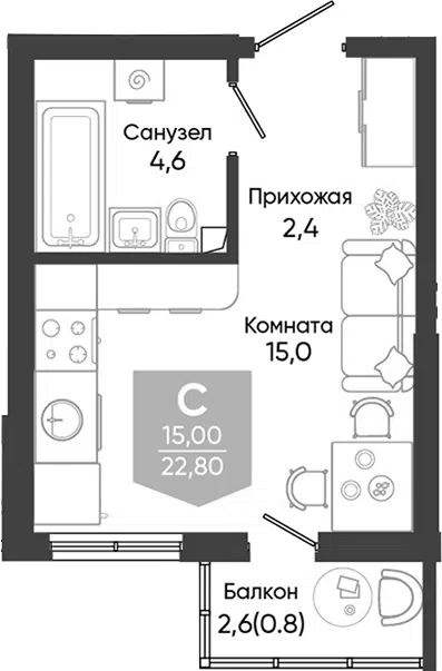 Планировка Студии