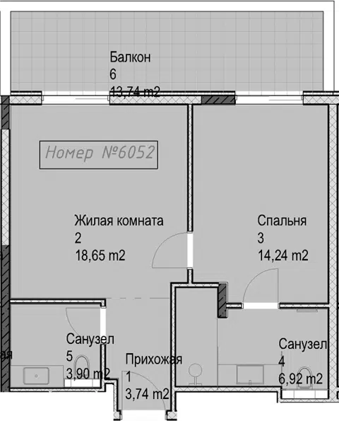 Планировка 2Е-к.кв