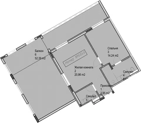 Планировка 2Е-к.кв