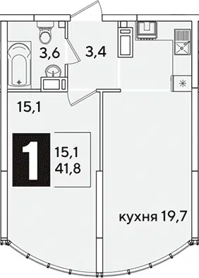 Планировка 2Е-к.кв