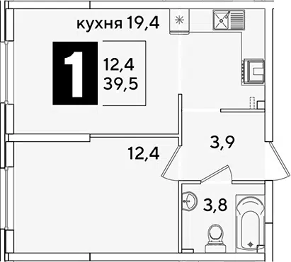 Планировка 2Е-к.кв