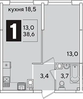 Планировка 2Е-к.кв