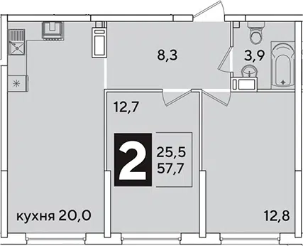 Планировка 3Е-к.кв