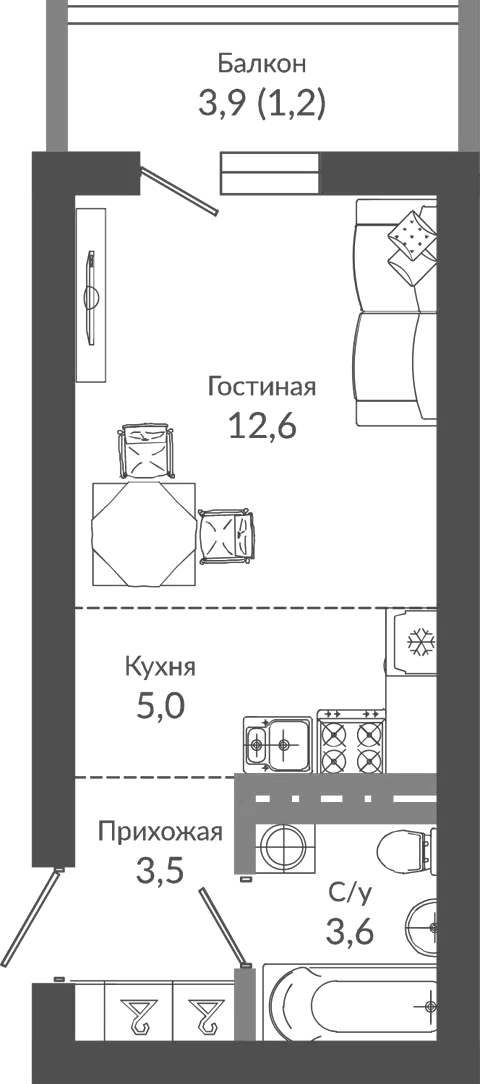 Планировка Студии