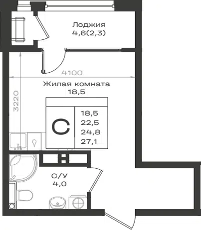 Планировка Студии