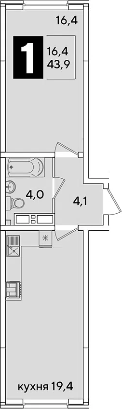 Планировка 2Е-к.кв