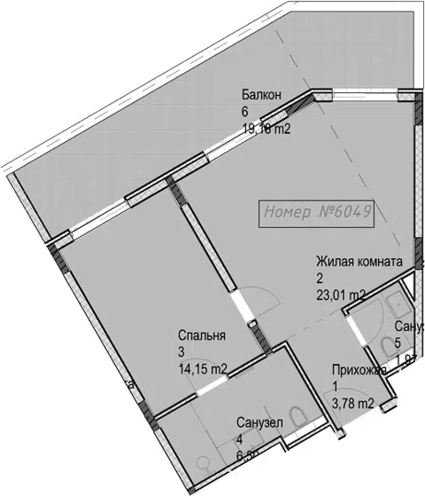 Планировка 2Е-к.кв