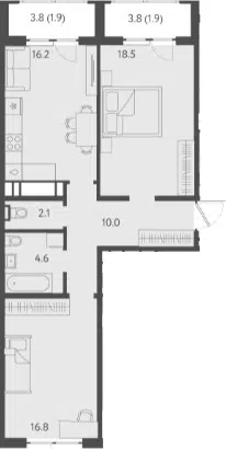 Планировка 3Е-к.кв
