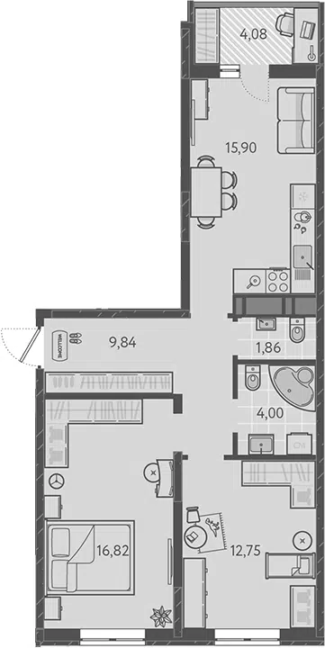 Планировка 3Е-к.кв