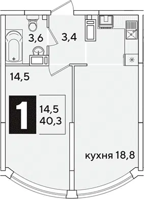 Планировка 2Е-к.кв