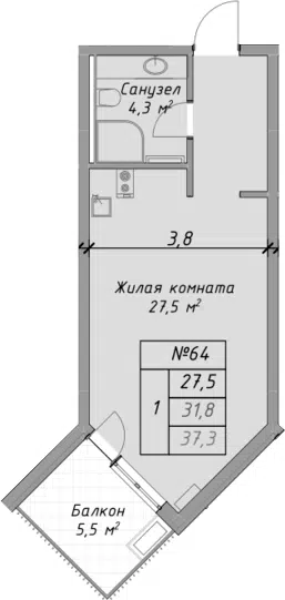 Планировка Студии