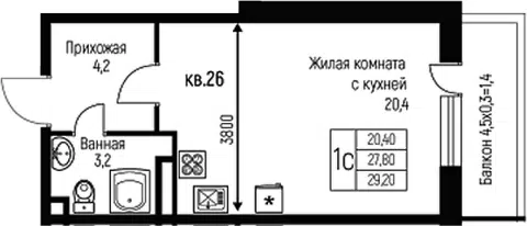 Планировка Студии