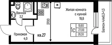 Планировка Студии