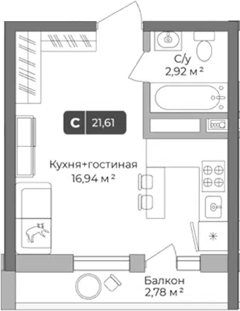 Планировка Студии