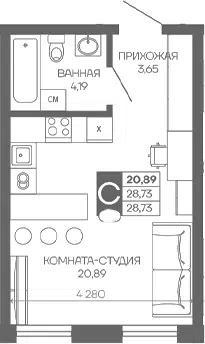 Планировка Студии
