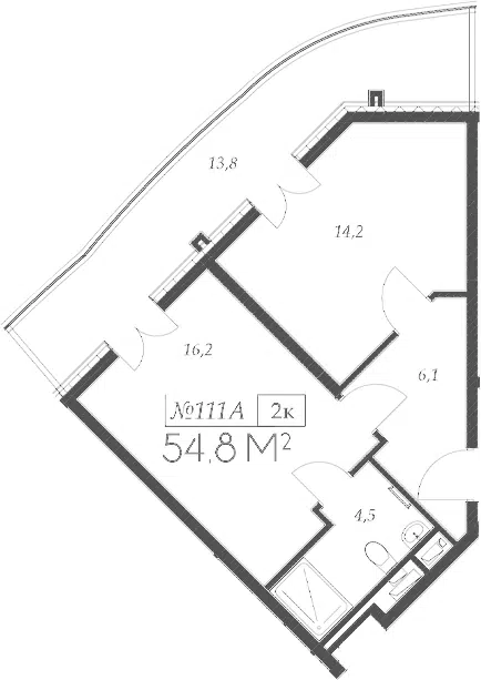 Планировка 2Е-к.кв