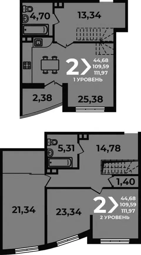 Планировка 3Е-к.кв