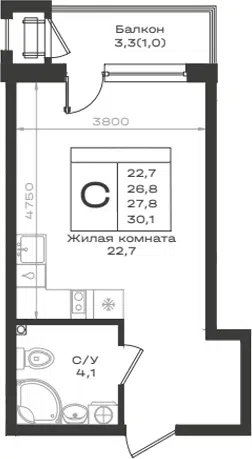Планировка Студии