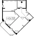 Планировка 3Е-к.кв