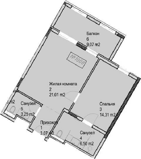 Планировка 2Е-к.кв