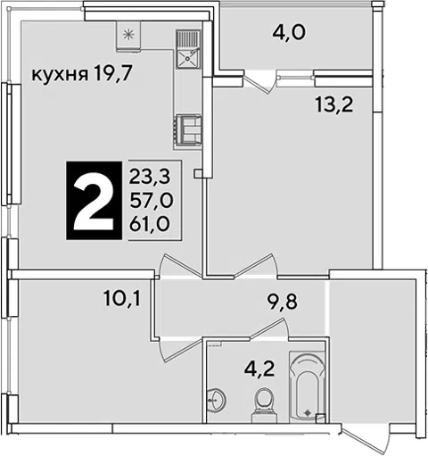 Планировка 3Е-к.кв
