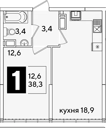 Планировка 2Е-к.кв