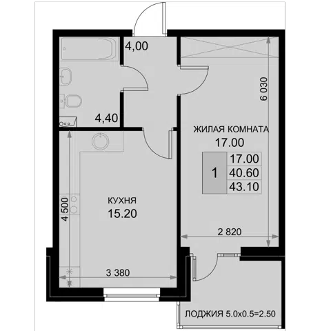 Планировка 2Е-к.кв