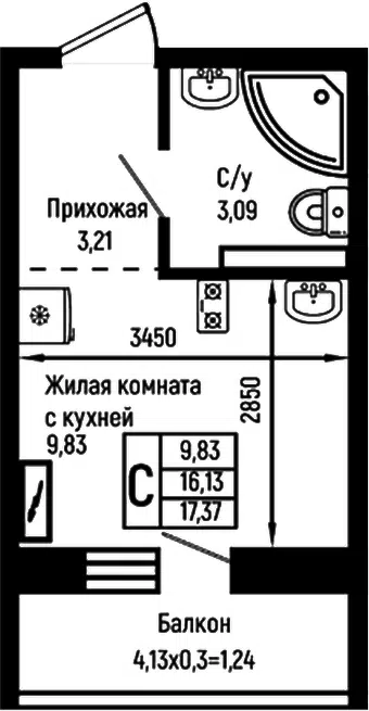 Планировка Студии