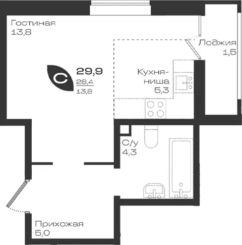 Планировка Студии