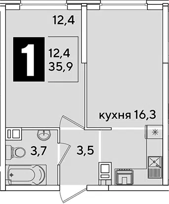 Планировка 2Е-к.кв