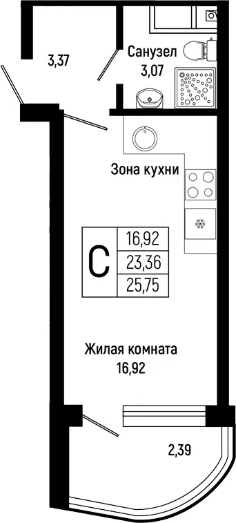 Планировка Студии