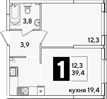 Планировка 2Е-к.кв