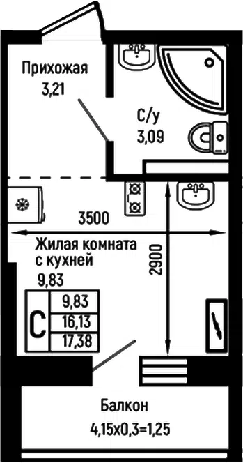 Планировка Студии